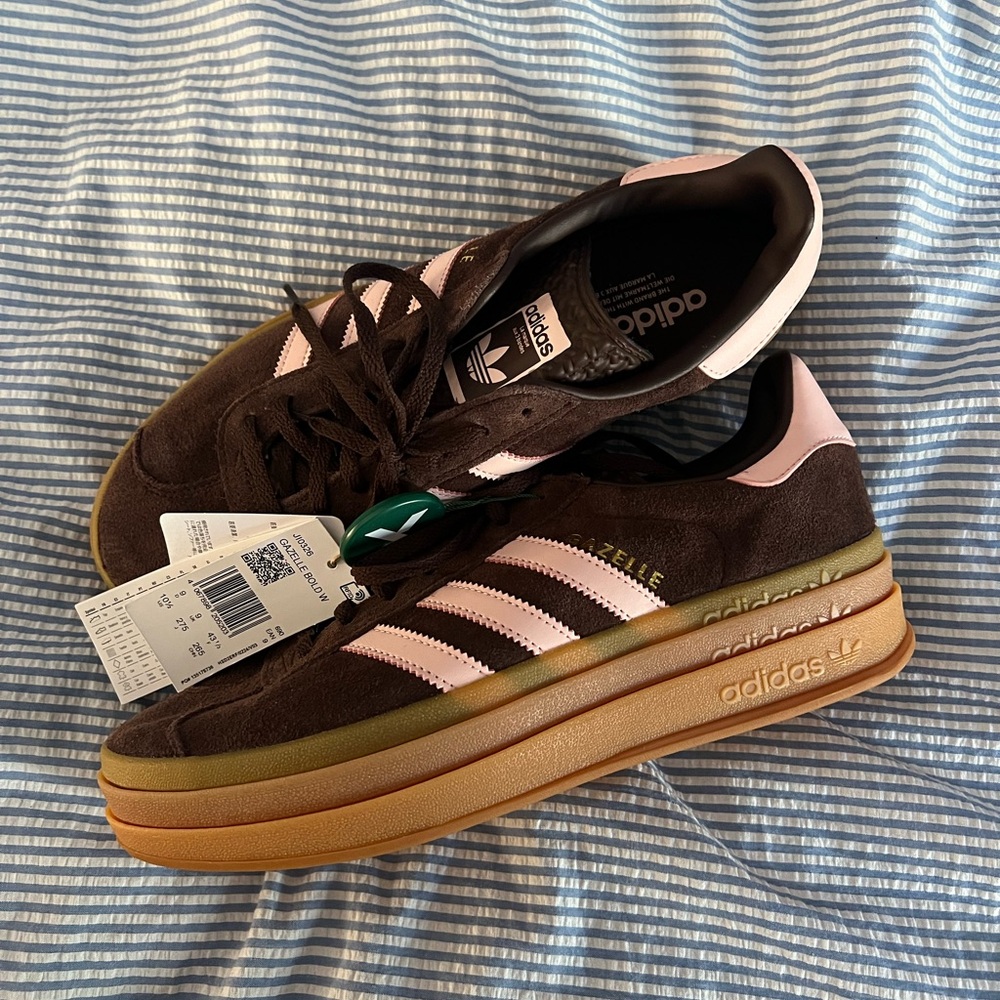 Adidas Brown and Pink Gazelles NWT